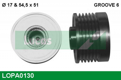 LUCAS ENGINE DRIVE lopa0130 -  Механизм свободного хода генератора